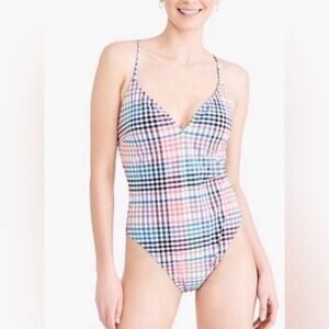 NWOT J.CREW SEERSUCKER DETAIL MATERIAL ONE PEICE BATHING SUIT SZ S
